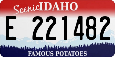ID license plate E221482