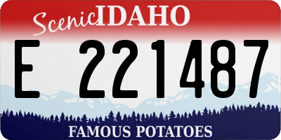 ID license plate E221487