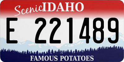 ID license plate E221489