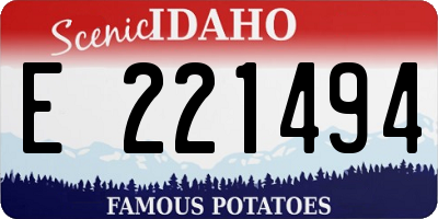 ID license plate E221494
