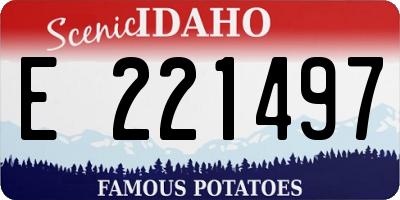 ID license plate E221497