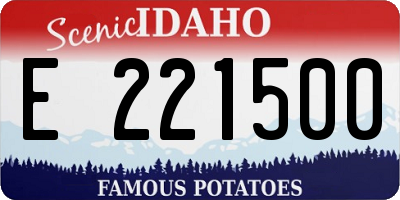 ID license plate E221500