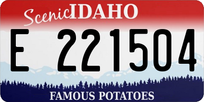 ID license plate E221504