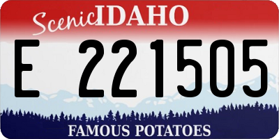 ID license plate E221505