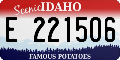 ID license plate E221506