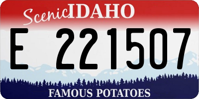 ID license plate E221507