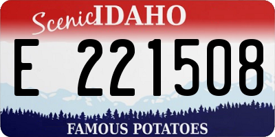 ID license plate E221508