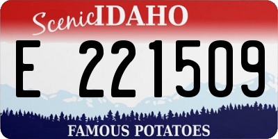 ID license plate E221509