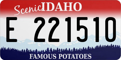 ID license plate E221510