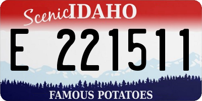 ID license plate E221511