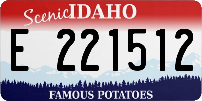 ID license plate E221512