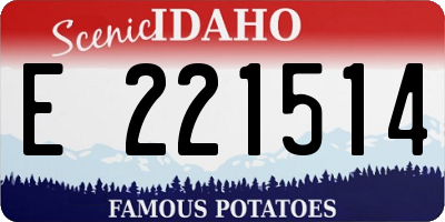 ID license plate E221514