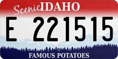 ID license plate E221515