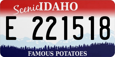 ID license plate E221518
