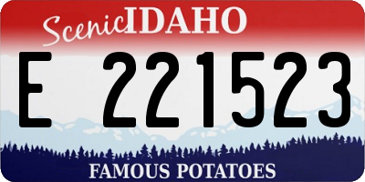 ID license plate E221523