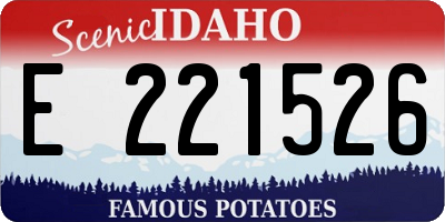ID license plate E221526