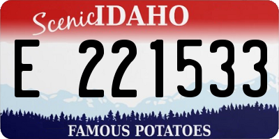 ID license plate E221533