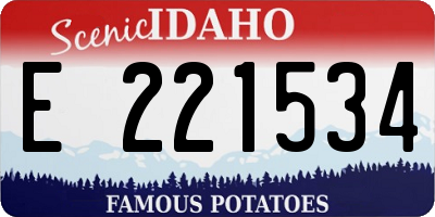ID license plate E221534