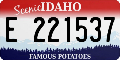 ID license plate E221537
