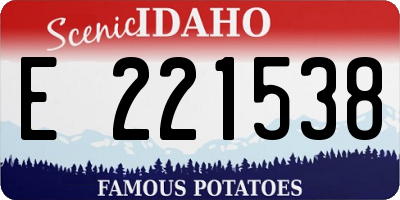 ID license plate E221538