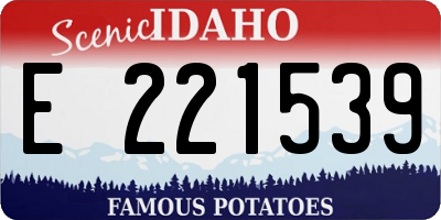 ID license plate E221539