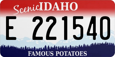 ID license plate E221540
