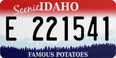 ID license plate E221541
