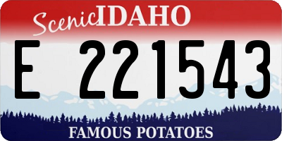 ID license plate E221543