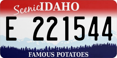 ID license plate E221544