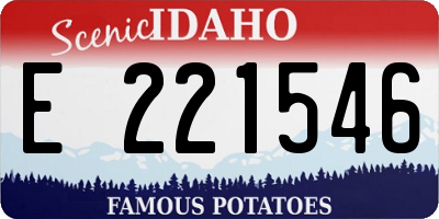 ID license plate E221546