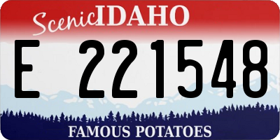 ID license plate E221548