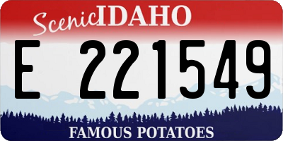 ID license plate E221549