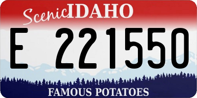 ID license plate E221550