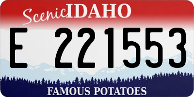 ID license plate E221553