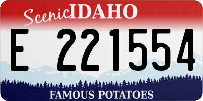 ID license plate E221554