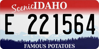 ID license plate E221564