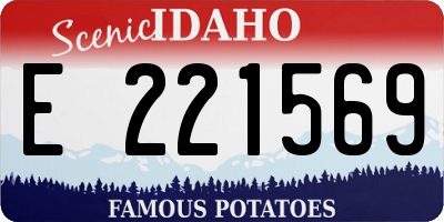 ID license plate E221569