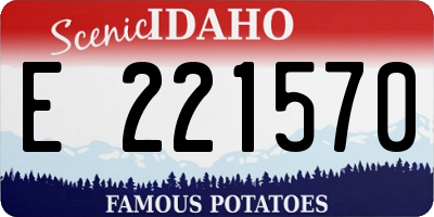 ID license plate E221570
