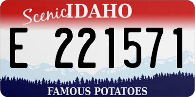 ID license plate E221571