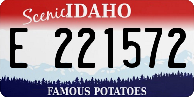 ID license plate E221572