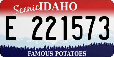 ID license plate E221573