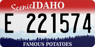 ID license plate E221574