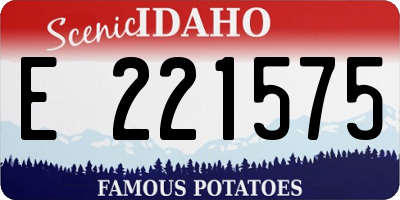 ID license plate E221575