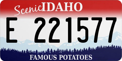 ID license plate E221577