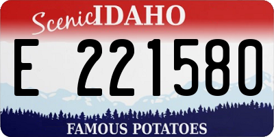 ID license plate E221580