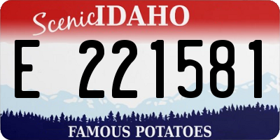 ID license plate E221581
