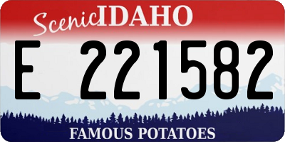 ID license plate E221582