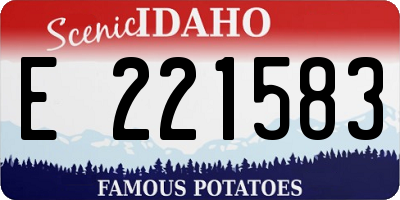 ID license plate E221583