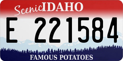 ID license plate E221584