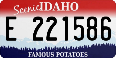 ID license plate E221586